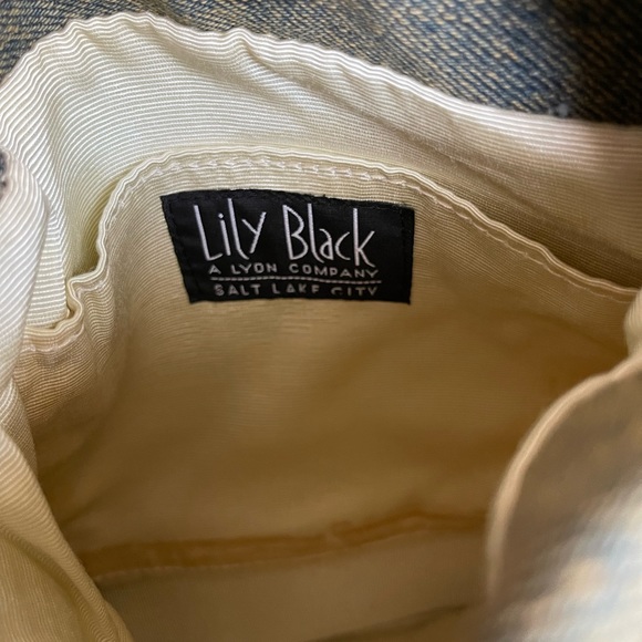 Lily Black Gold & Canvas Handbag - Picture 6 of 9